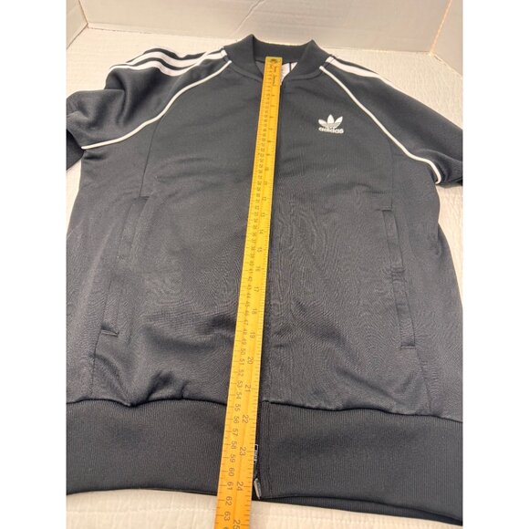 Adidas Black/White Logo Full Zip Up Jacket Men’s Size Small - Picture 4 of 7